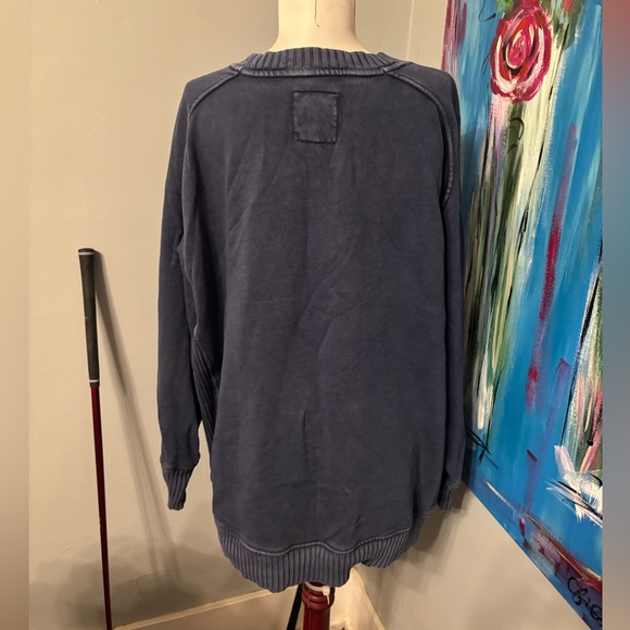 Aerie down to earth crewneck sweatshirt "checked out" oversized women's L - Picture 3 of 6